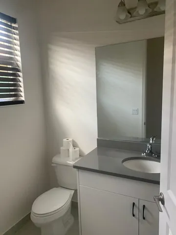 a view of a room with shelves