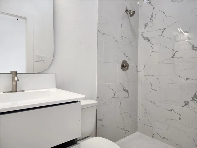 a view of a terrace with sky view