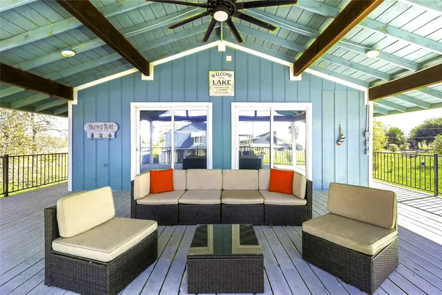 a view of swimming pool with a patio