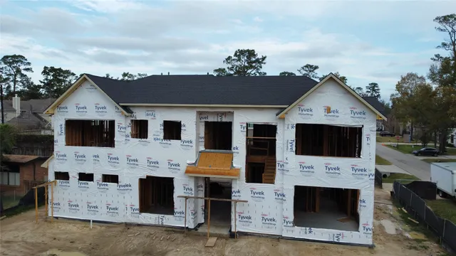 a front view of a house with a fireplace