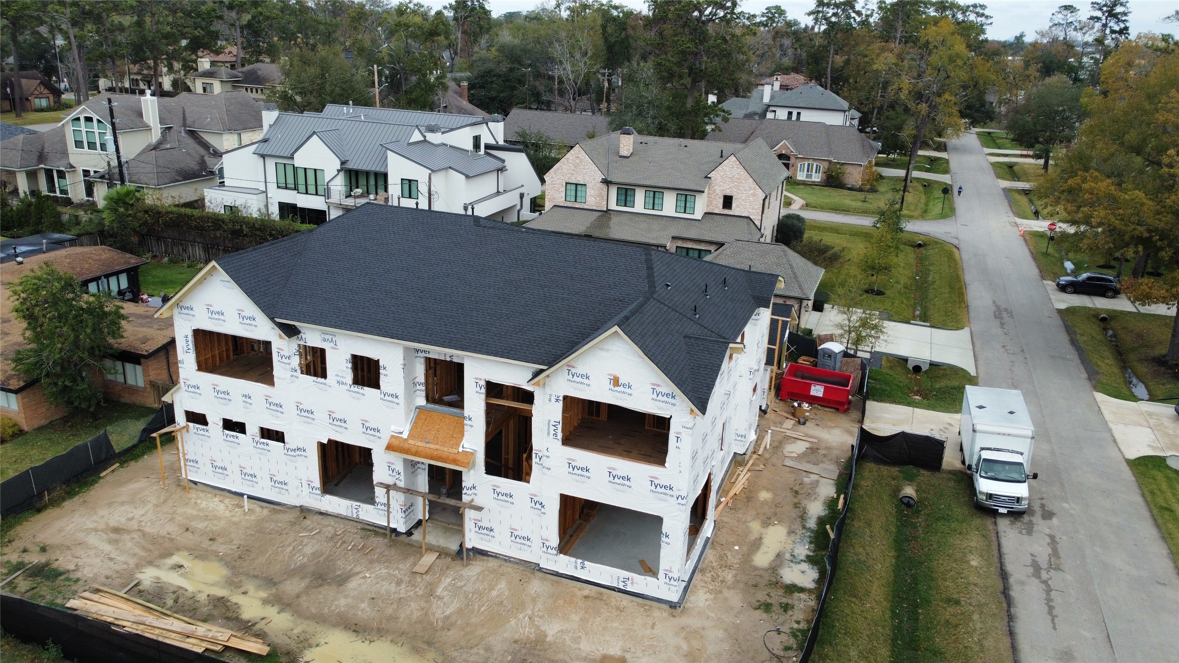 8002 Anadell Street Houston, TX 77055 - Photo 3 of 6 a aerial view of multiple houses