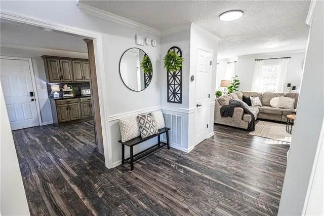 a bathroom with a sink double vanity and a mirror