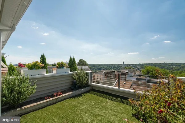 a view of a balcony with lake view