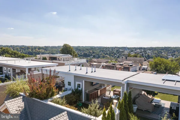 a view of a city from a balcony