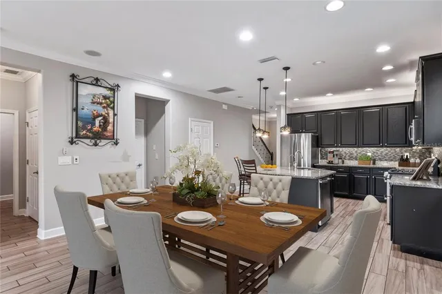 a view of a bench in the roof deck