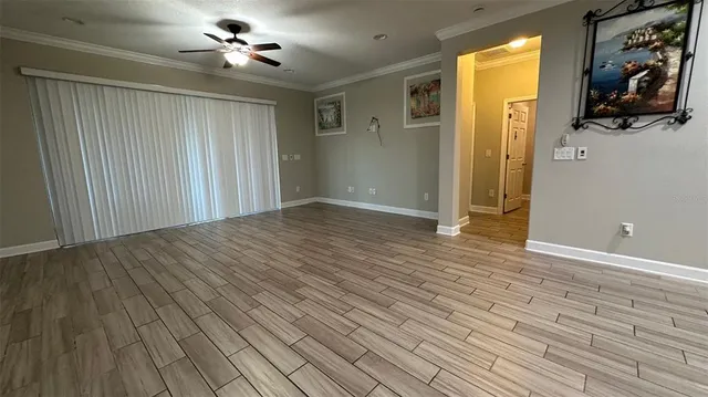 a view of a swimming pool with a porch