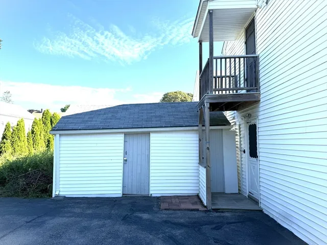 a view of a house with a deck