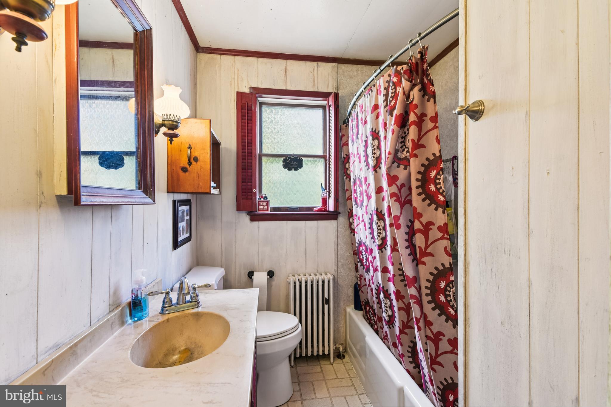 9266 Sharptown Road Laurel, DE 19956 - Photo 33 of 34 a bathroom with a sink toilet and shower curtain