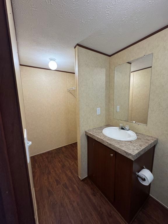 538 Cottle Town Road Smithville, TX 78957 - Photo 16 of 38 a bathroom with a granite countertop sink and a mirror