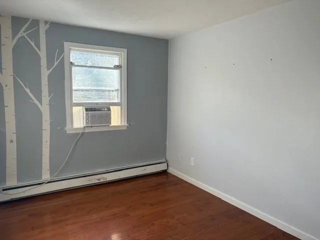 an empty room with a window