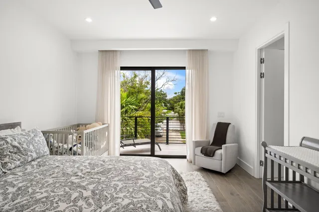 a view of a city with a building in the background