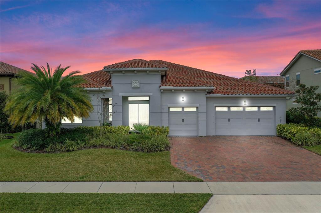 Exterior front at dusk