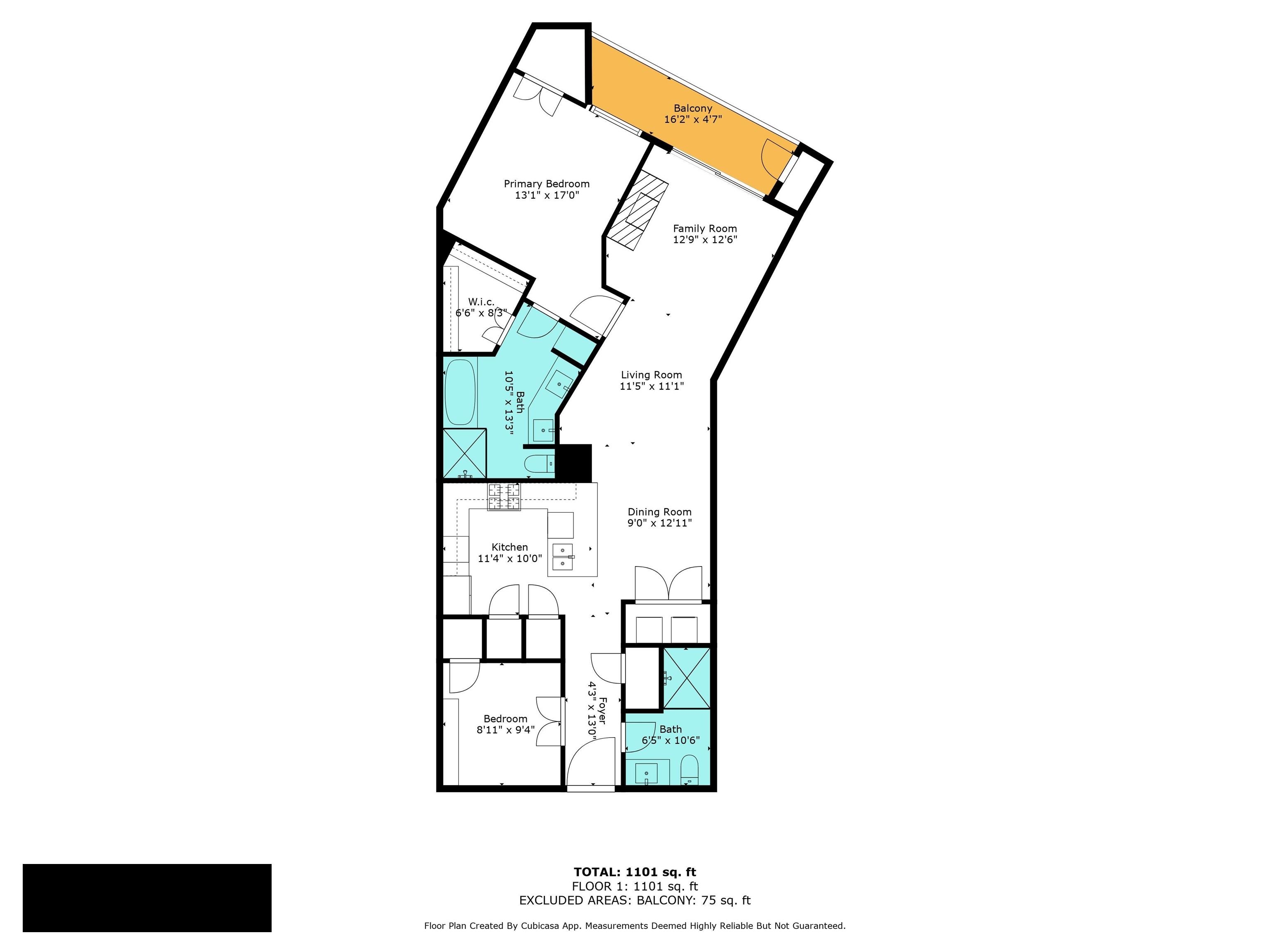 717 Riverside Drive, Unit 1407 Memphis, TN 38103 - Photo 39 of 39 Floor plan