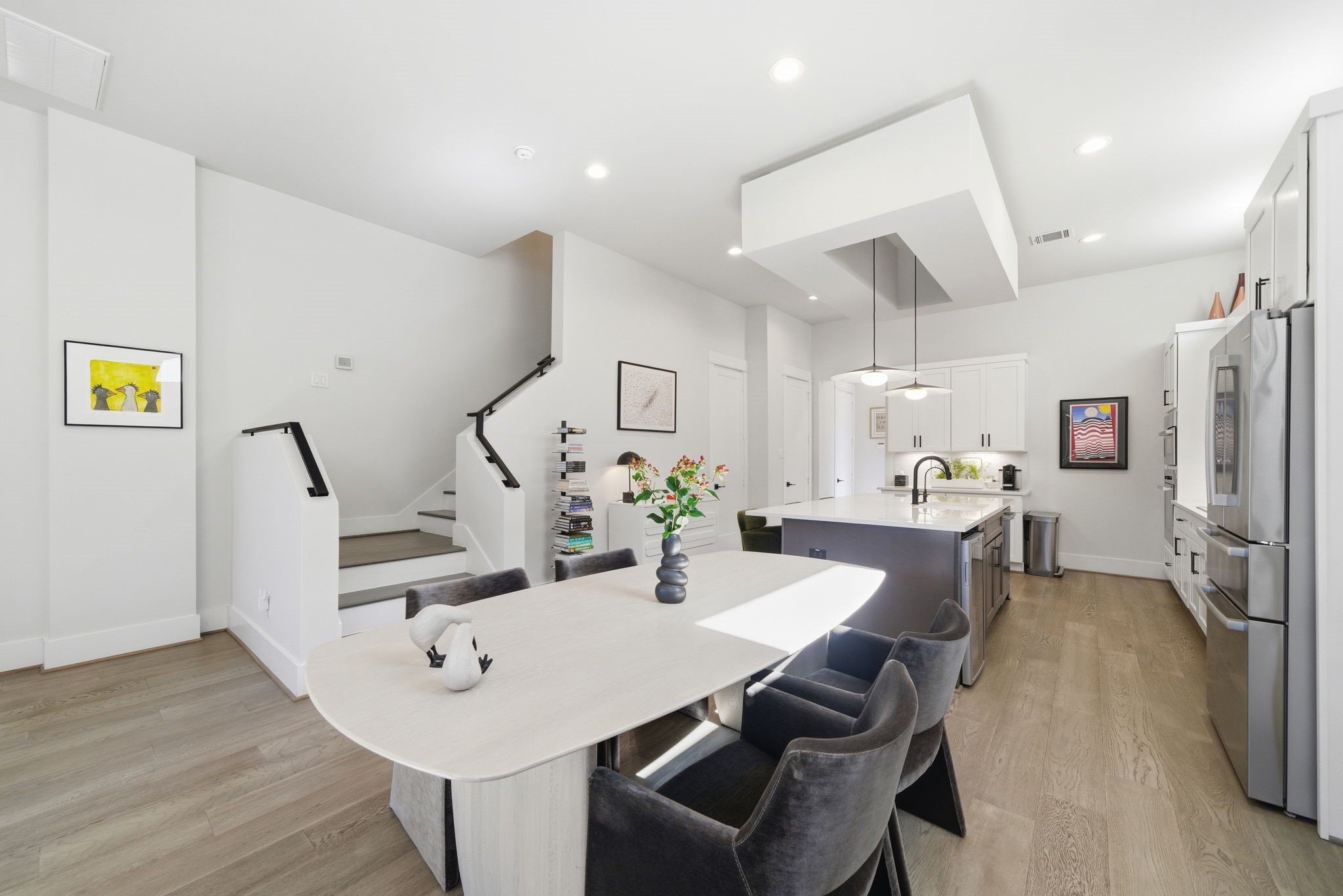 1529 Laird Street Houston, TX 77008 - Photo 11 of 31 a view of a dining room with furniture and wooden floor