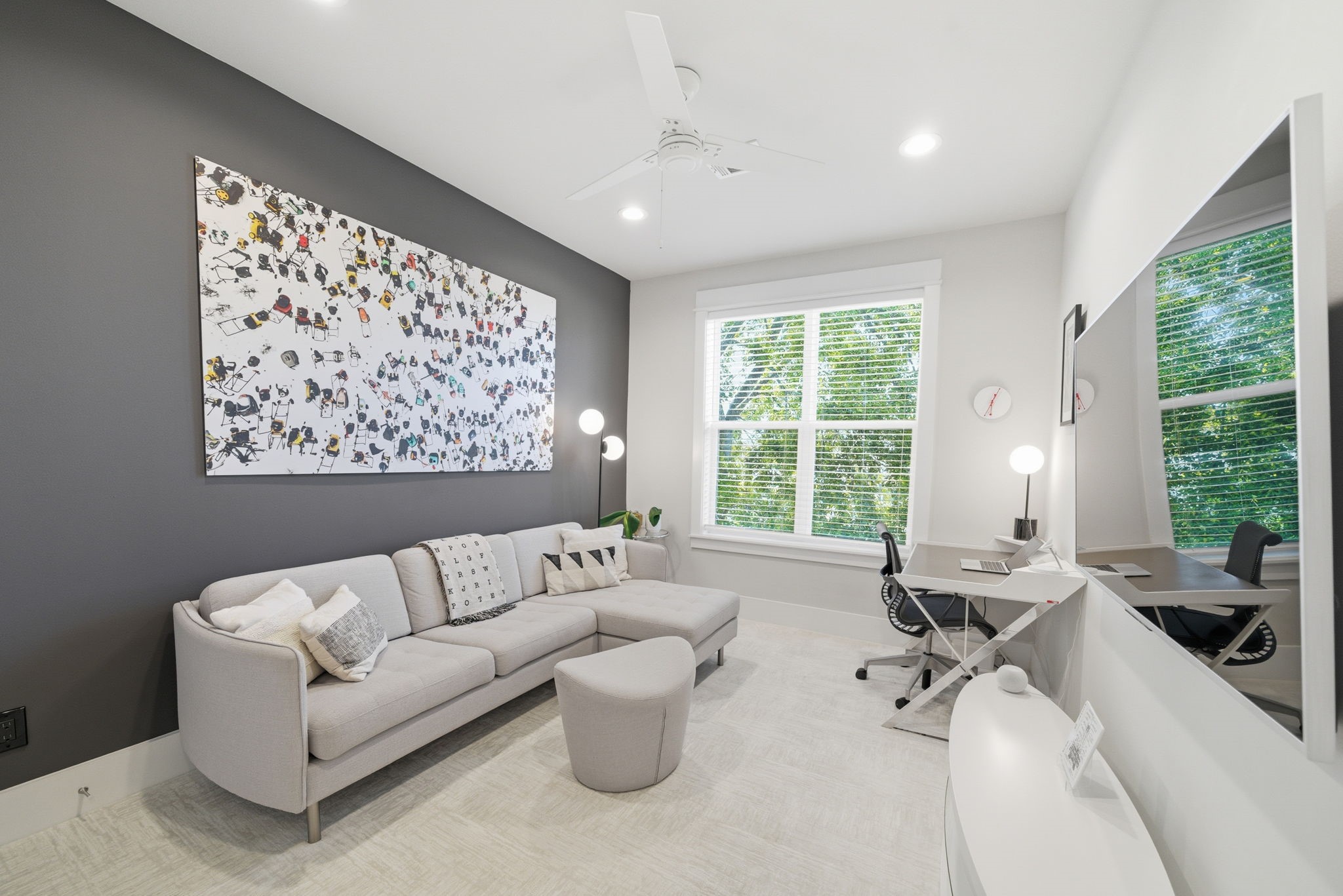 1529 Laird Street Houston, TX 77008 - Photo 24 of 31 a living room with furniture and a large window