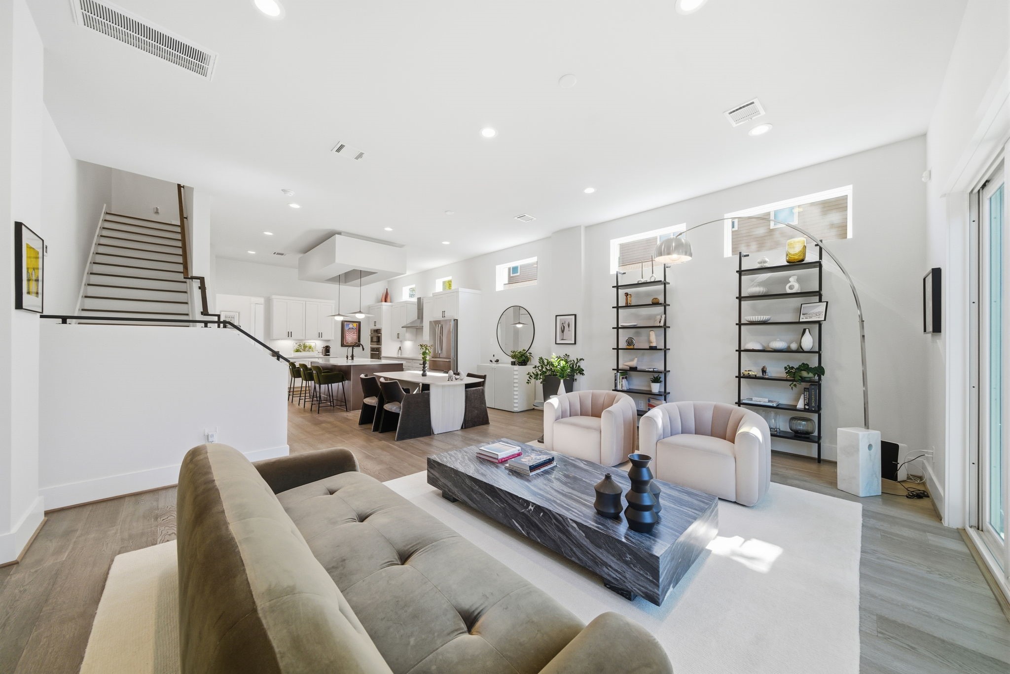 1529 Laird Street Houston, TX 77008 - Photo 7 of 31 a living room with furniture or couch and a wooden floor
