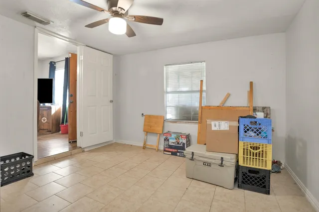 a view of a storage and utility room