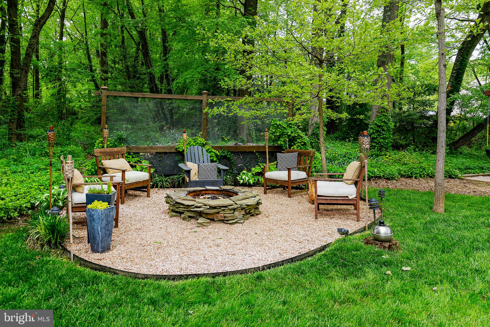 9405 Wallingford Drive Burke, VA 22015 - Photo 31 of 37 FIRE PIT SPACE BACKS TO WOODS