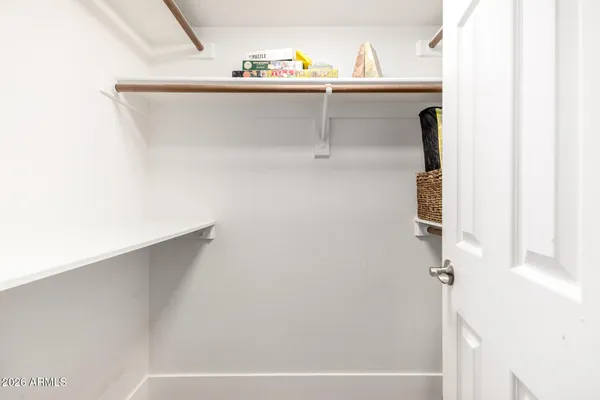 a close view of closet