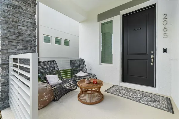 a room with furniture and a window