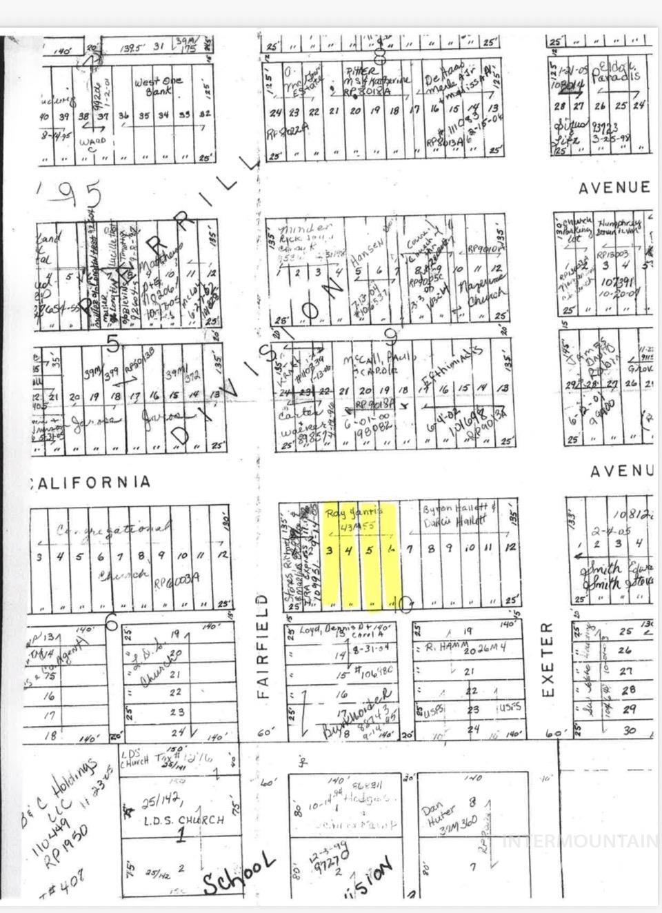 203 California Council, ID 83612 - Photo 2 of 2 Plat Map. Illustrating lot divisions and ownership information for the property