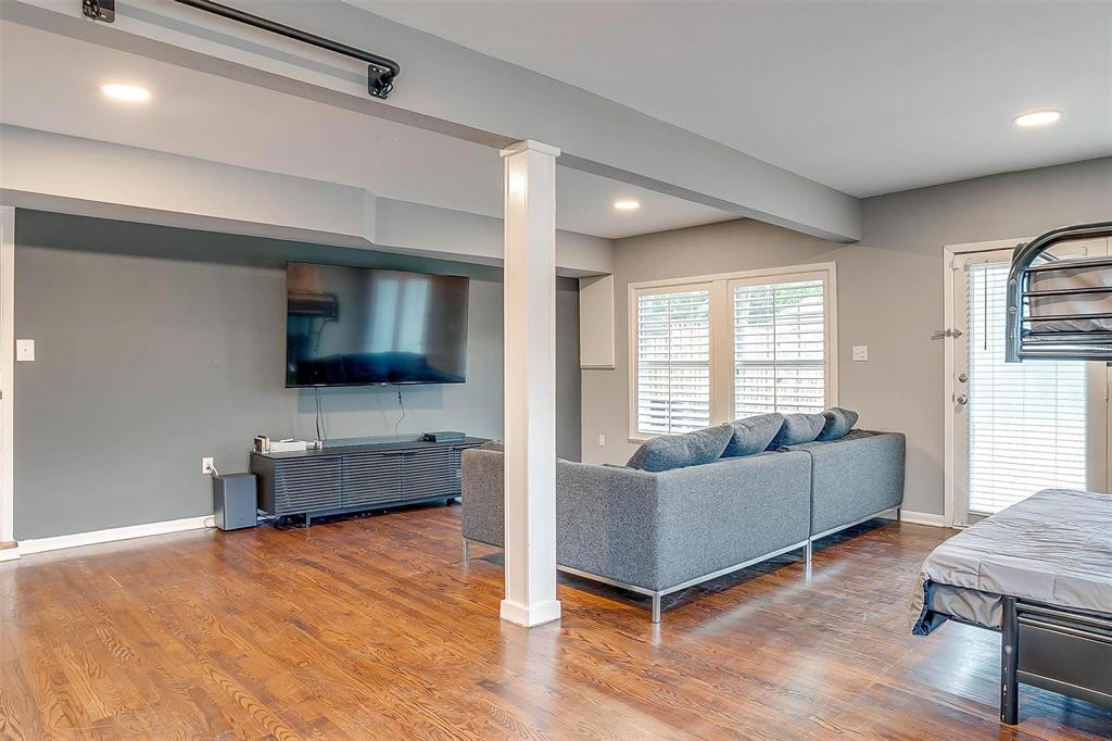 6609 Genoa Road Fort Worth, TX 76116 - Photo 31 of 39 Living area with wood finished floors, recessed lighting, and ornate columns