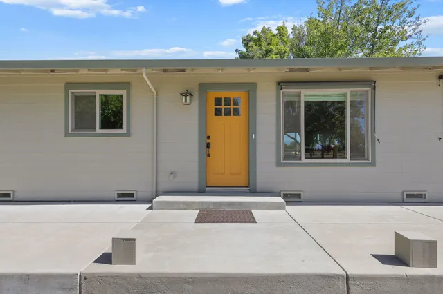 a front view of a house