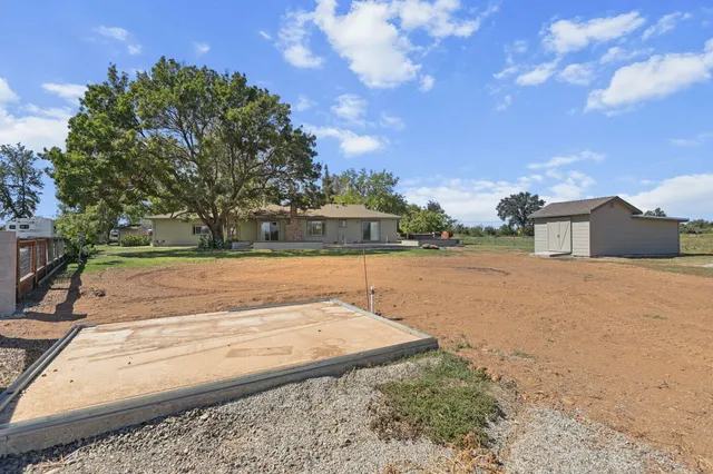 a view of backyard of house