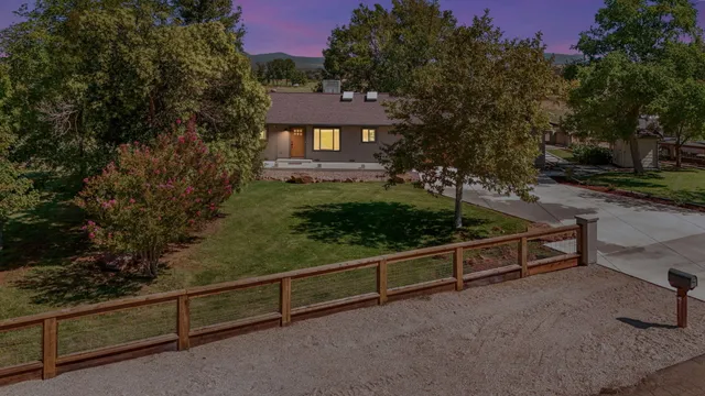 a view of a terrace with a bench