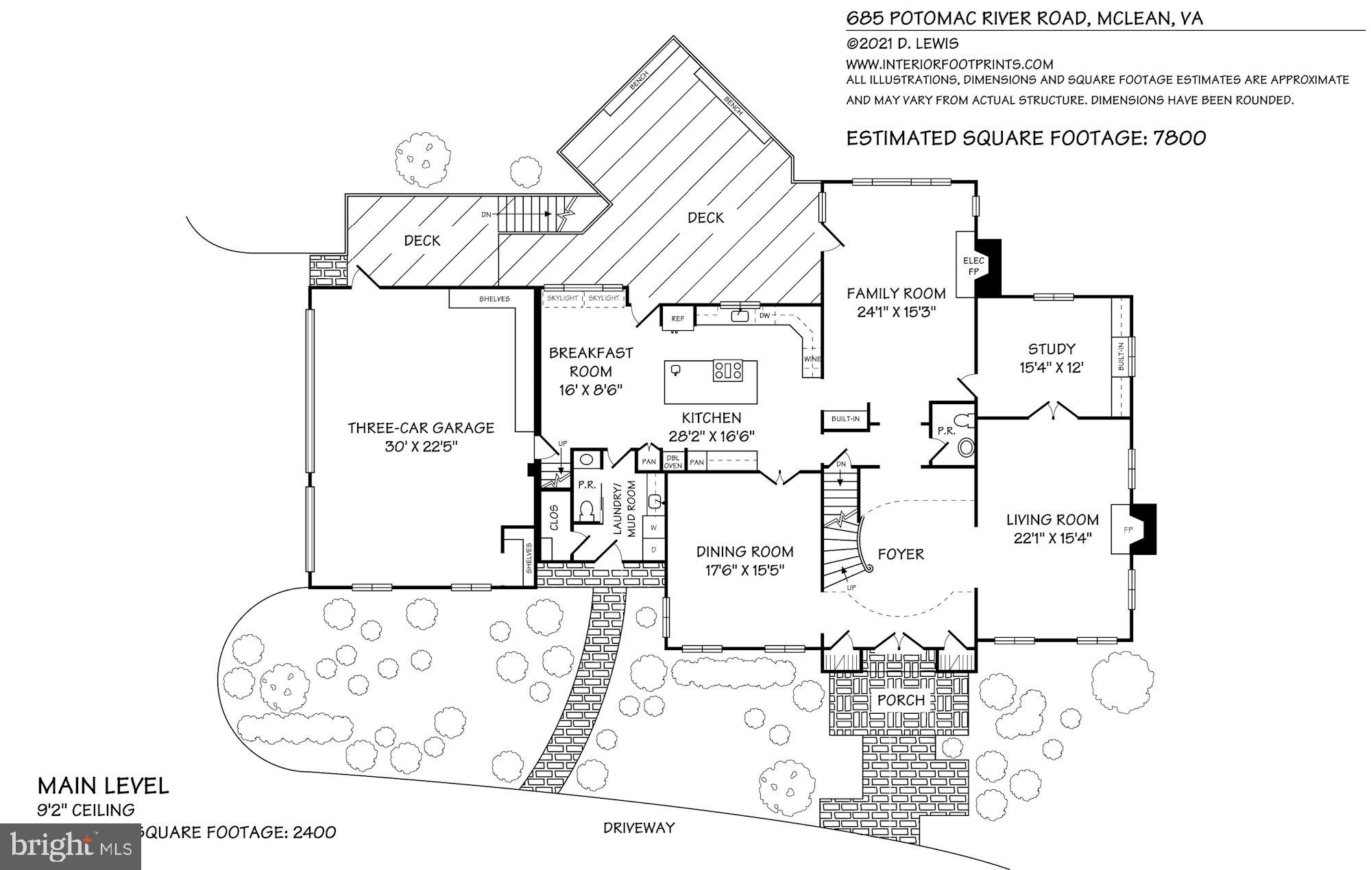 685 Potomac River Road McLean, VA 22102 - Photo 58 of 60 Main Level Floor Plan
