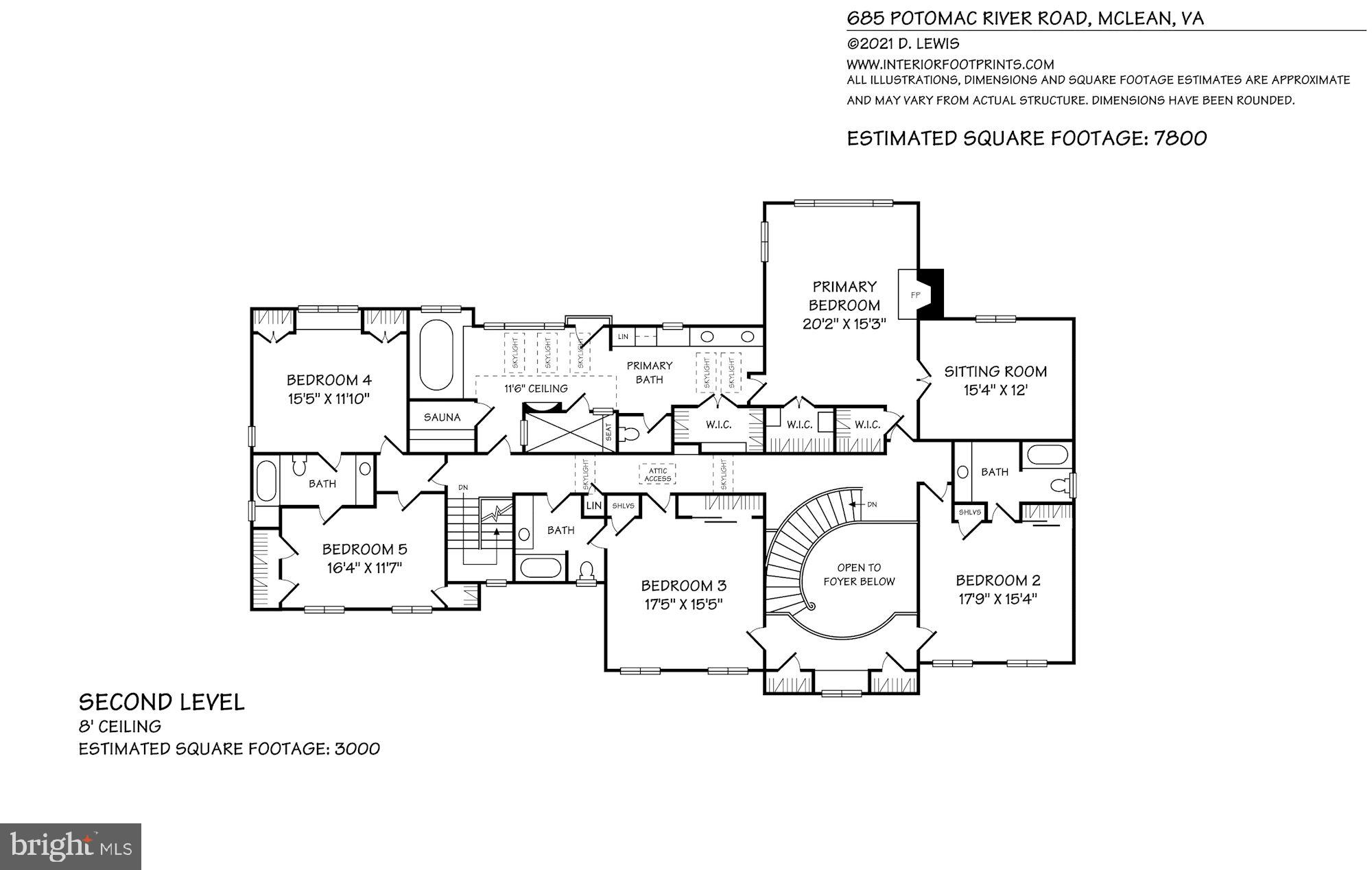 685 Potomac River Road McLean, VA 22102 - Photo 59 of 60 Upper Level Floor Plan