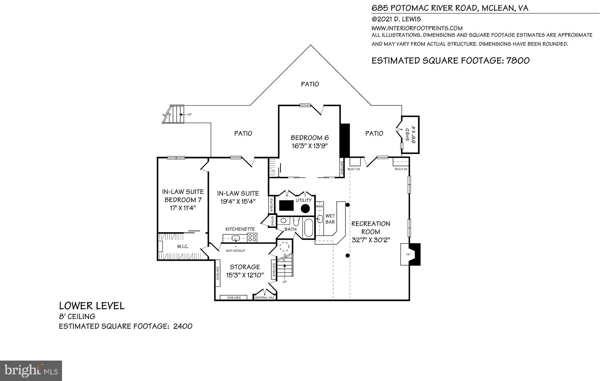 685 Potomac River Road McLean, VA 22102 - Photo 60 of 60 Lower Level Floor Plan