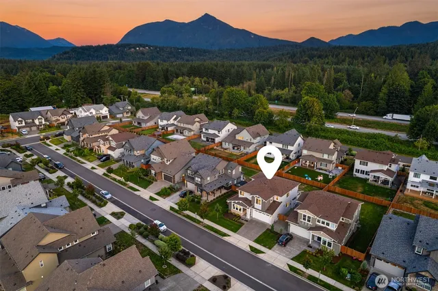 a view of a city with a lake