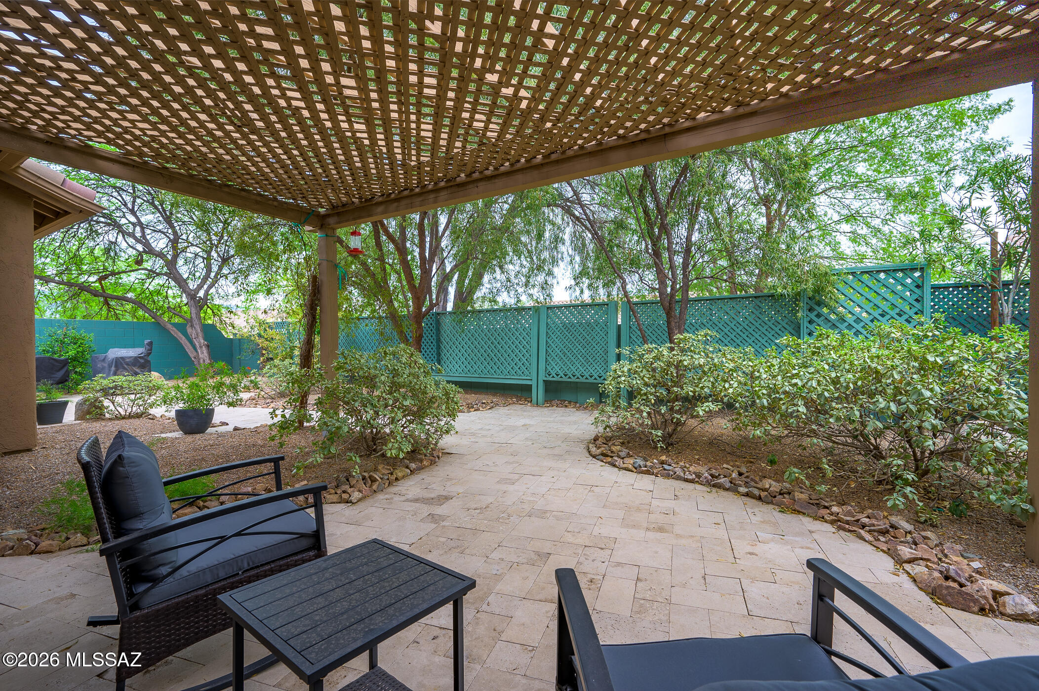 9808 East Rock Ridge Court Tucson, AZ 85749 - Photo 38 of 51 Backyard patio w/ pergola