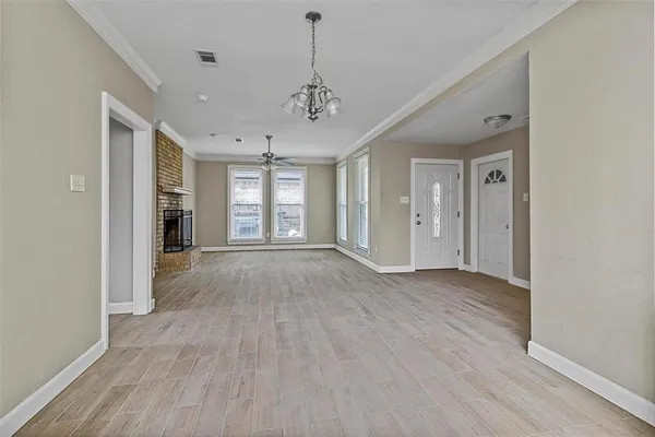 a view of livingroom with hardwood floor and window