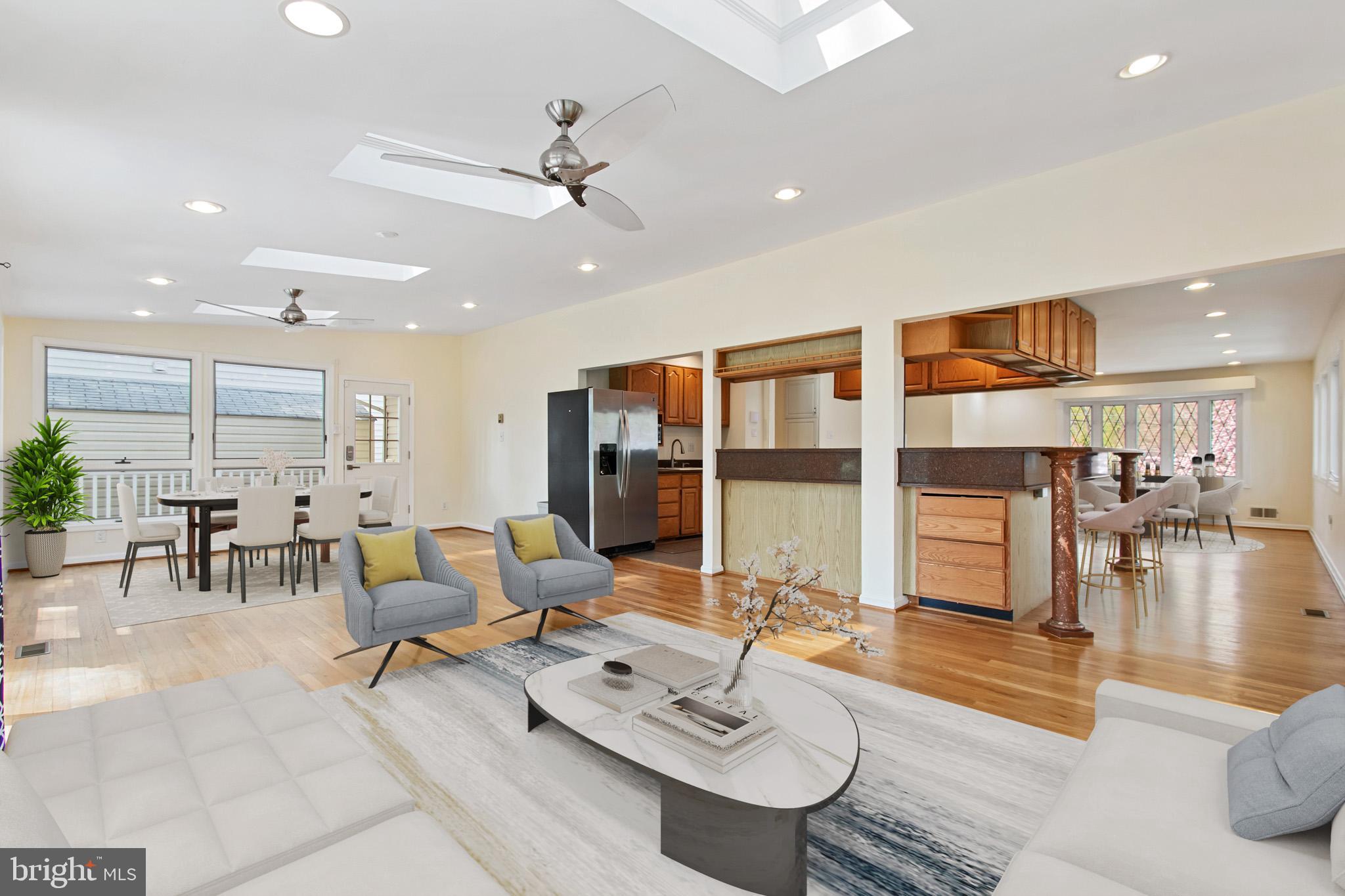 512 Carr Avenue Rockville, MD 20850 - Photo 16 of 56 a living room with furniture and view of kitchen