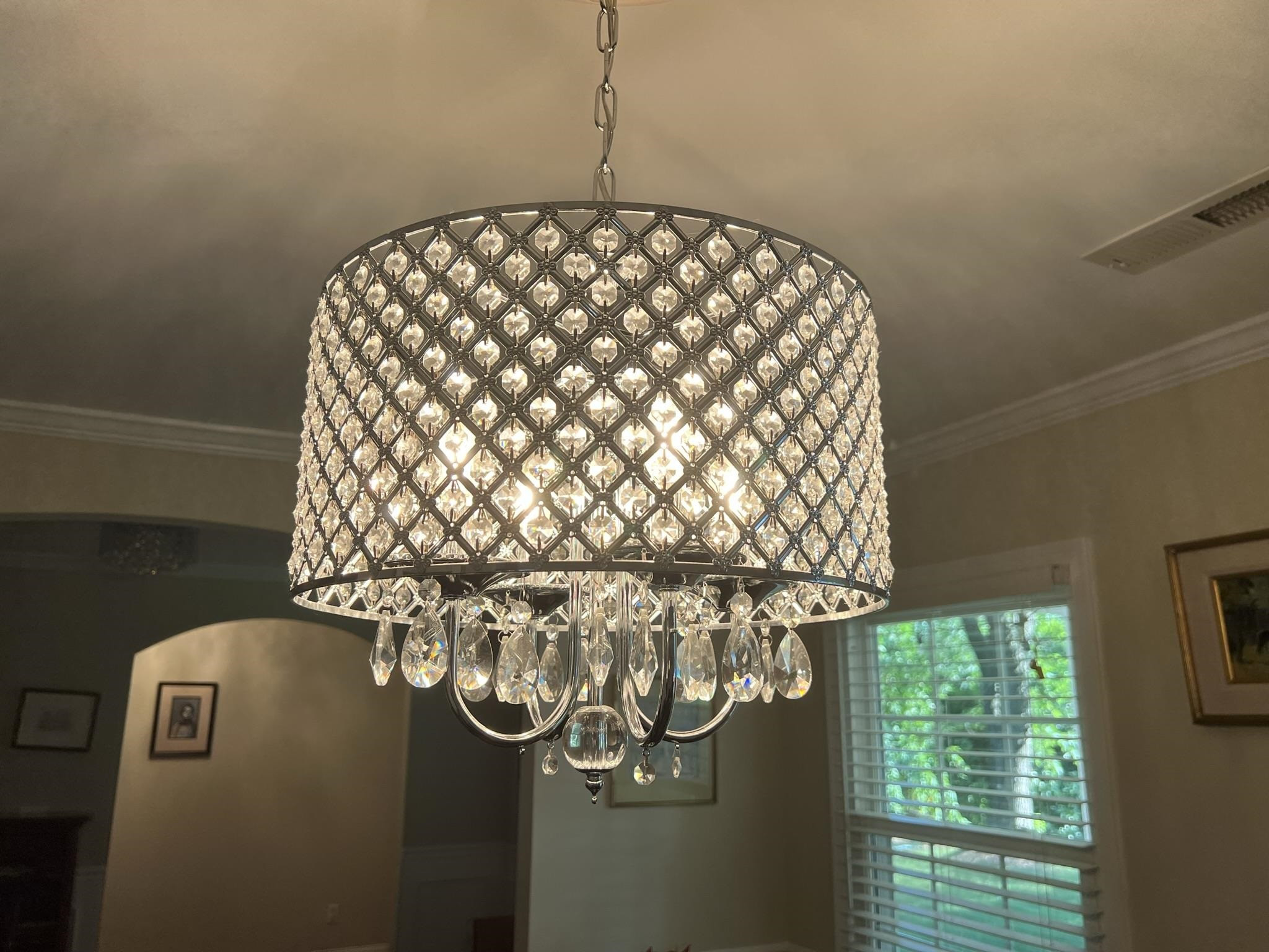 3016 Old Orchard Road Raleigh, NC 27607 - Photo 7 of 39 Dining Room Glass Cystal Chandelier