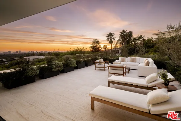 a view of outdoor space with seating area