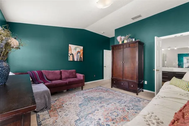 a view of a park with slide