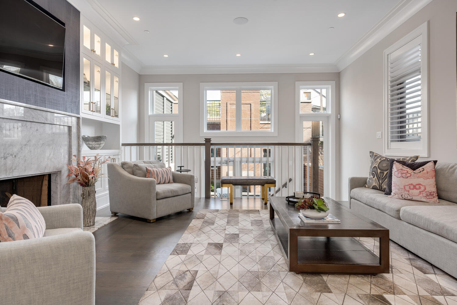 1823 North Bissell Street Chicago, IL 60614 - Photo 20 of 56 a living room with furniture and a flat screen tv