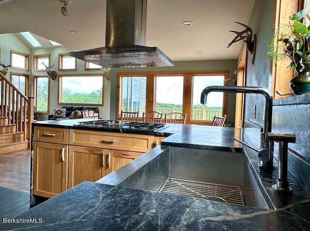 26 A Stonebridge Way Tyringham, MA 01238 - Photo 13 of 74 a view of a kitchen with stainless steel appliances granite countertop a stove and a sink
