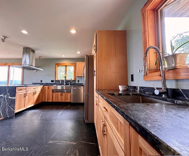 26 A Stonebridge Way Tyringham, MA 01238 - Photo 15 of 74 a kitchen with a sink a counter top space and cabinets