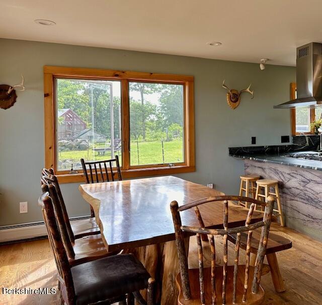 26 A Stonebridge Way Tyringham, MA 01238 - Photo 17 of 74 a view of a dining room with furniture and a window