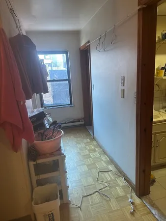 a bathroom with a tub