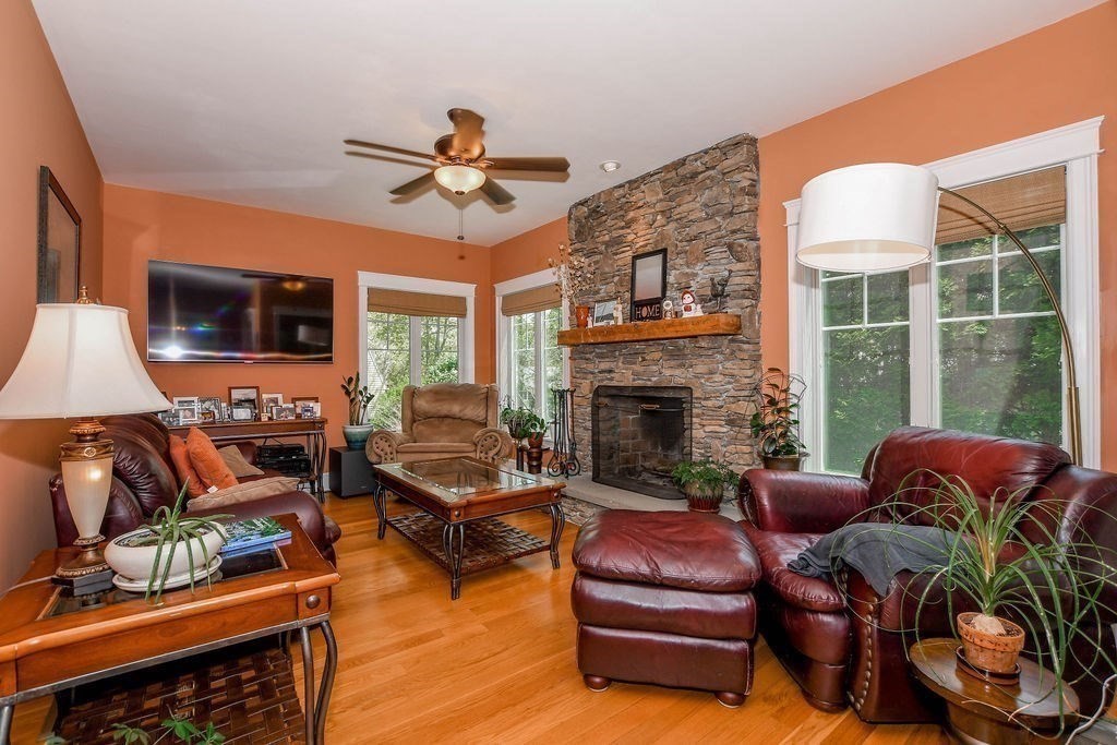 6 Jobs Cove Road Marion, MA 02738 - Photo 14 of 34 a living room with furniture fireplace and a flat screen tv