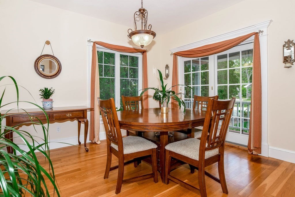 6 Jobs Cove Road Marion, MA 02738 - Photo 8 of 34 a dining room with furniture a large window and wooden floor