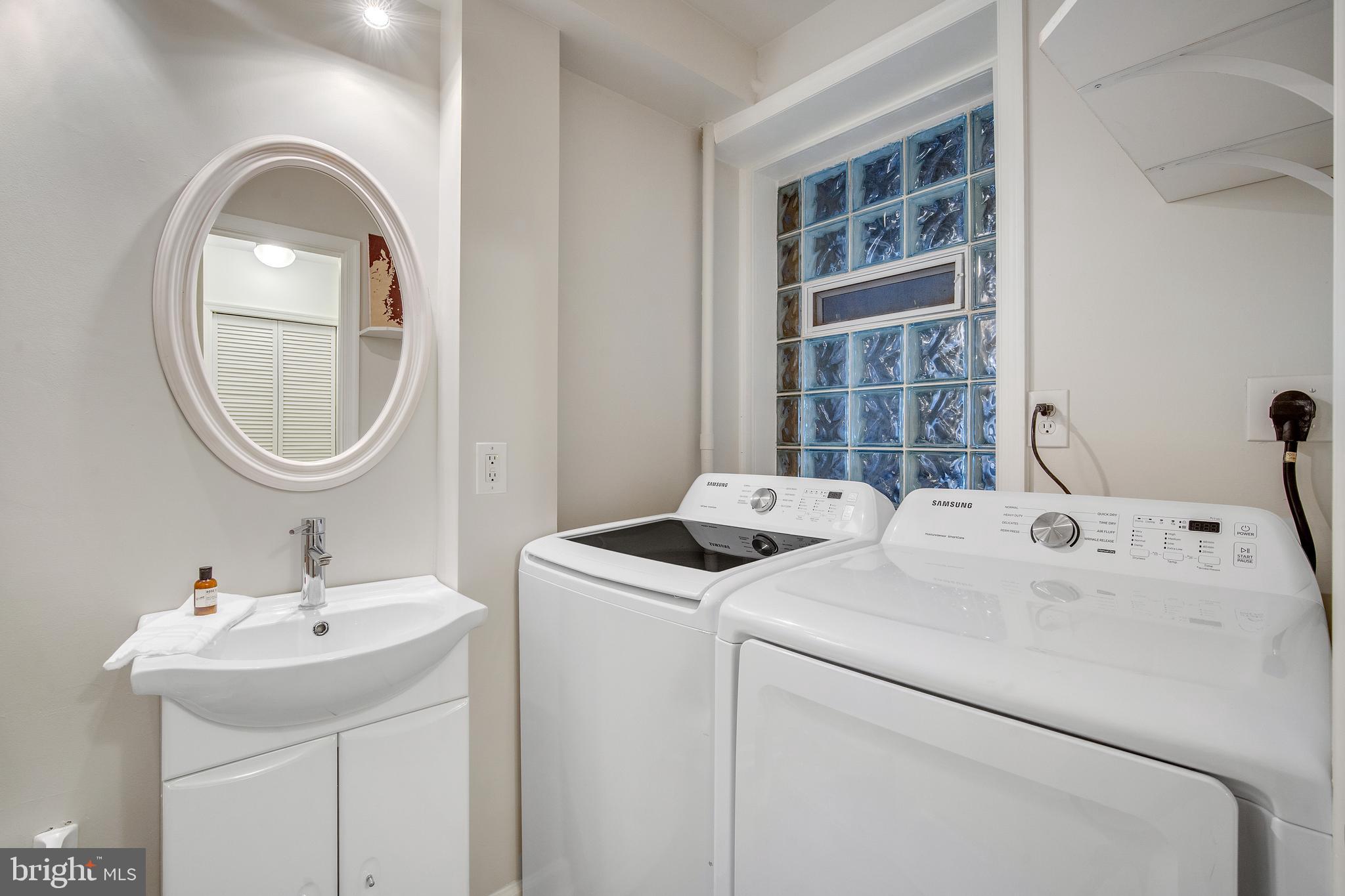 39 S Street Northwest Washington, DC 20001 - Photo 50 of 54 Full-sized Washer/Dryer in Lower Unit Bath