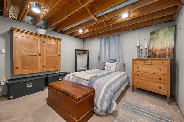 a view of swimming pool with seating space