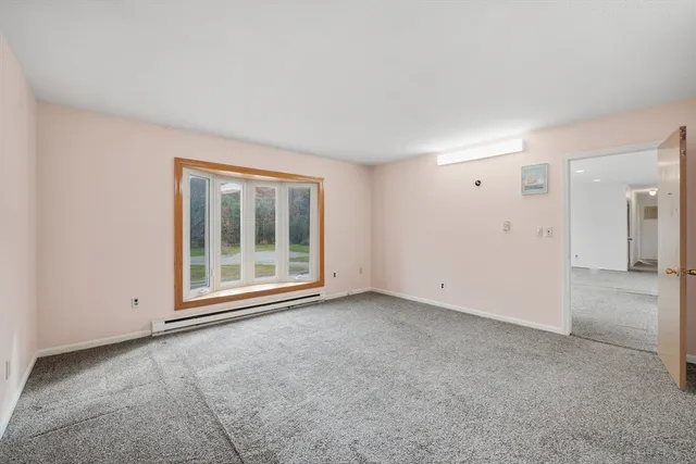 an empty room with a window