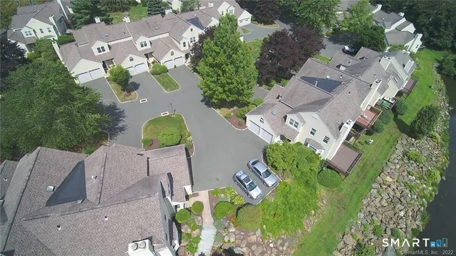 an aerial view of a house having outdoor space